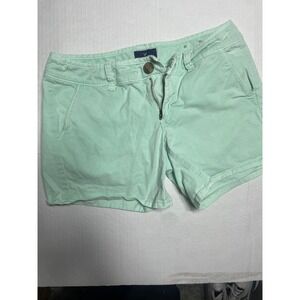American Eagle Outfitters Mint Green Midi Stretch Shorts Womens Size 4